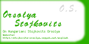 orsolya stojkovits business card